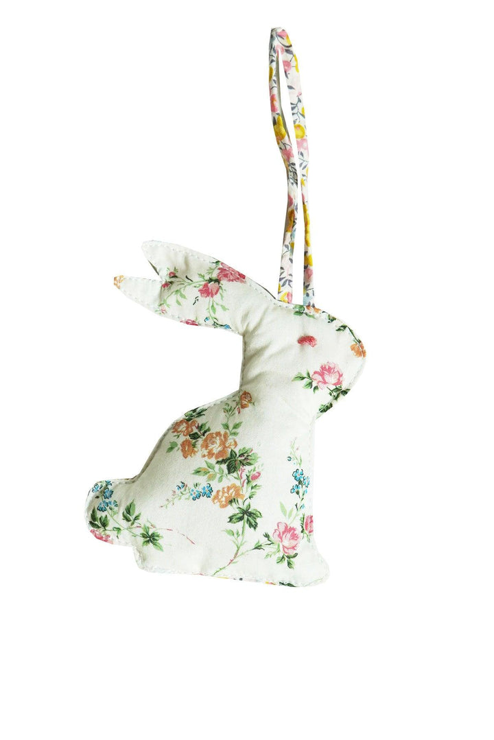 Rabbit Bauble Decoration made with Liberty Fabric WILTSHIRE BUD & ELIZABETH