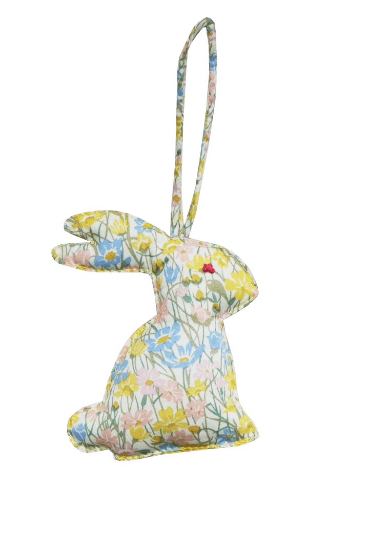 Rabbit Bauble Decoration made with Liberty Fabric BETSY & MEADOWLAND