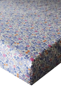 Fitted Sheet made with Liberty Fabric BETSY LAVENDER BLUE