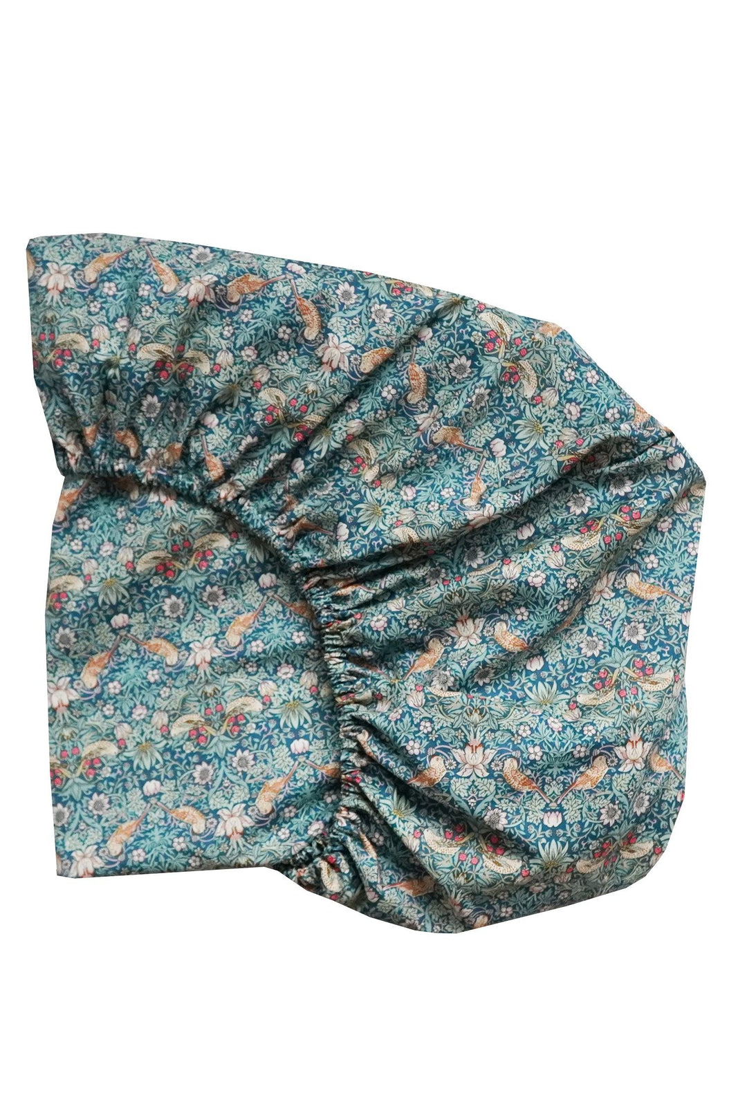 Fitted Sheet made with Liberty Fabric STRAWBERRY THIEF