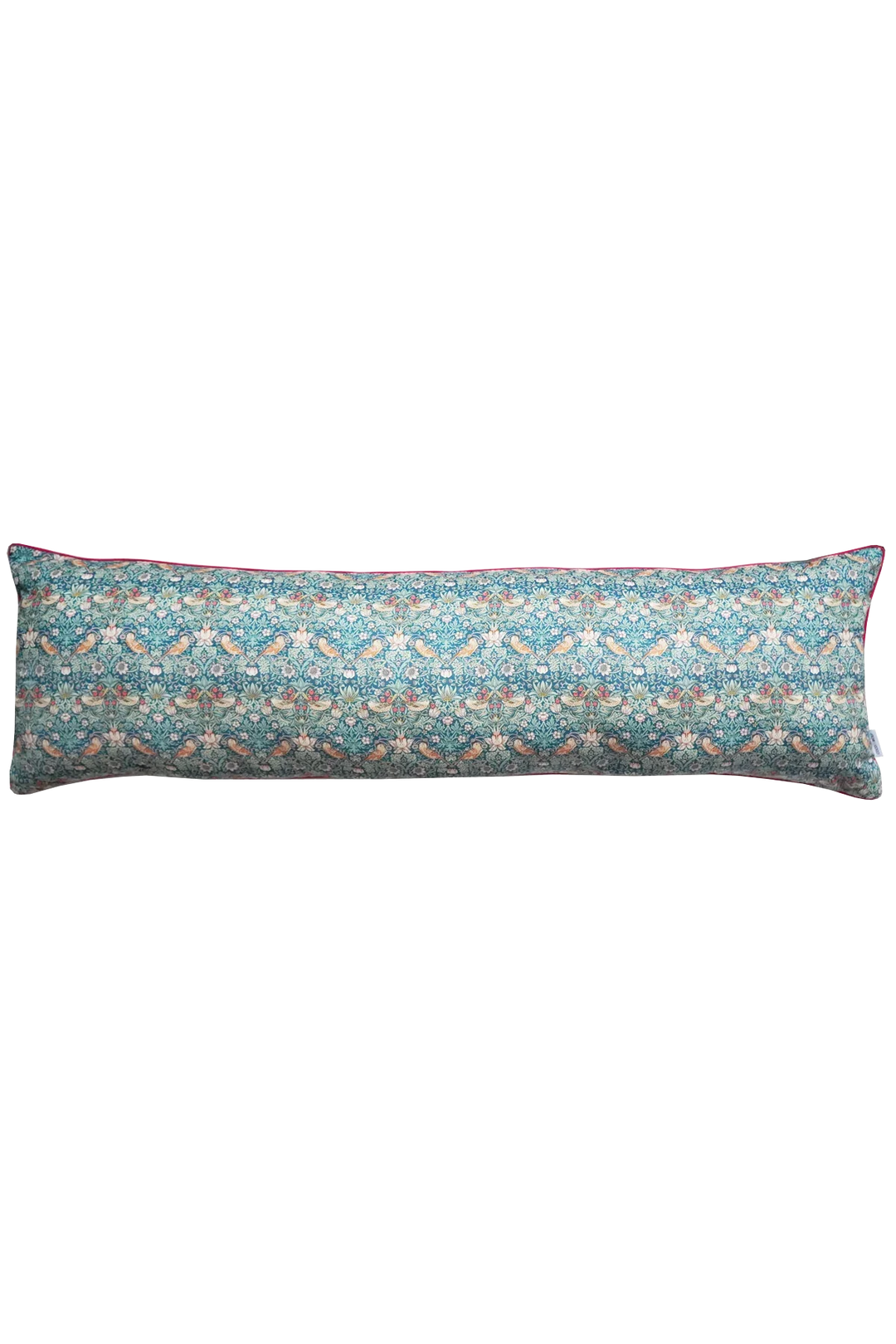 Piped Bolster Lumbar Cushion made with Liberty Fabric STRAWBERRY THIEF