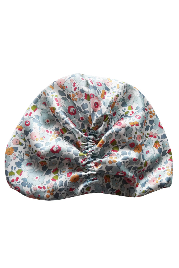 Silk Hair Wrap Turban made with Silk Liberty Fabric Betsy Grey - Coco & Wolf