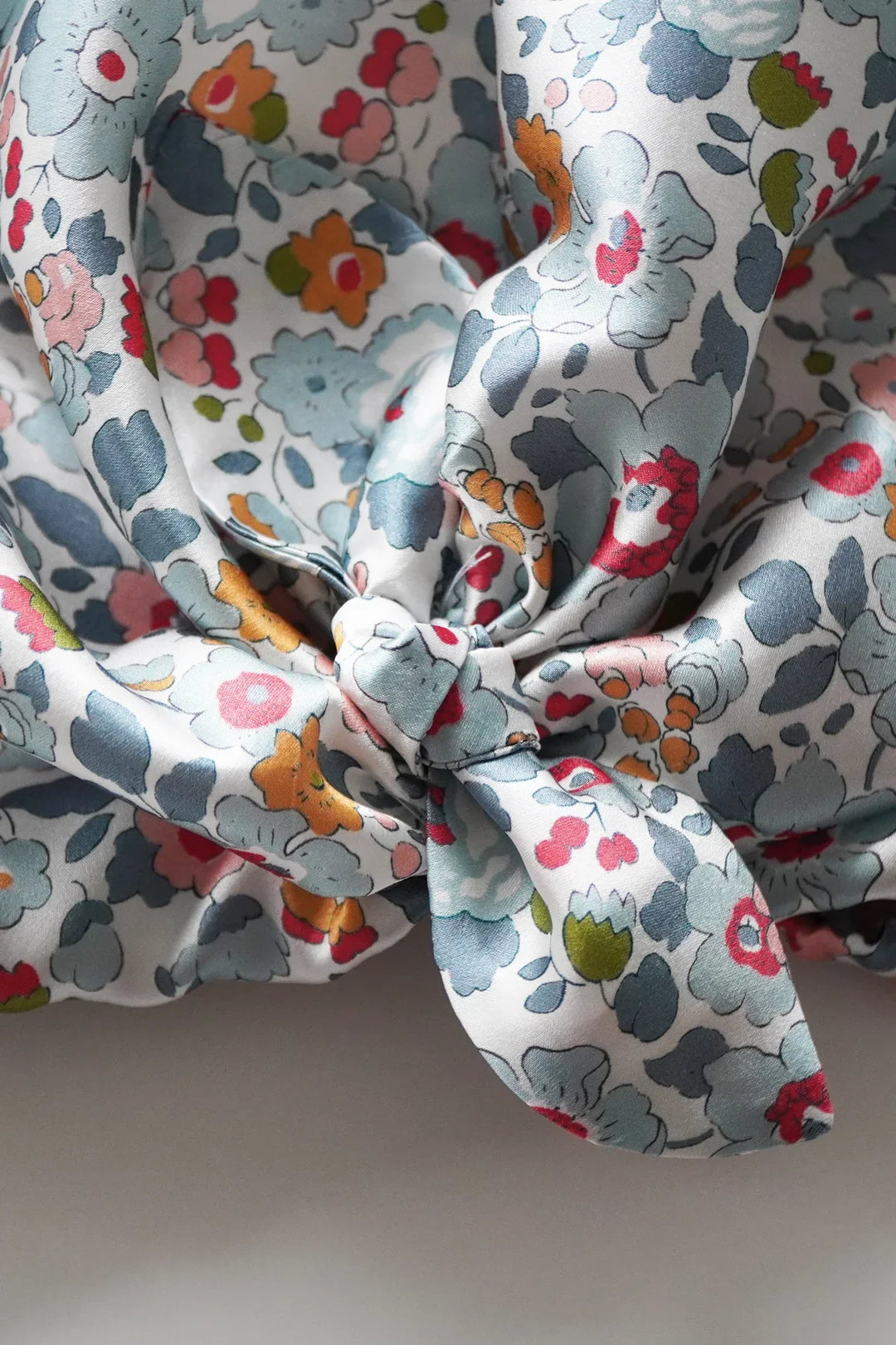 Silk Hair Wrap Turban made with Silk Liberty Fabric Betsy Grey - Coco & Wolf