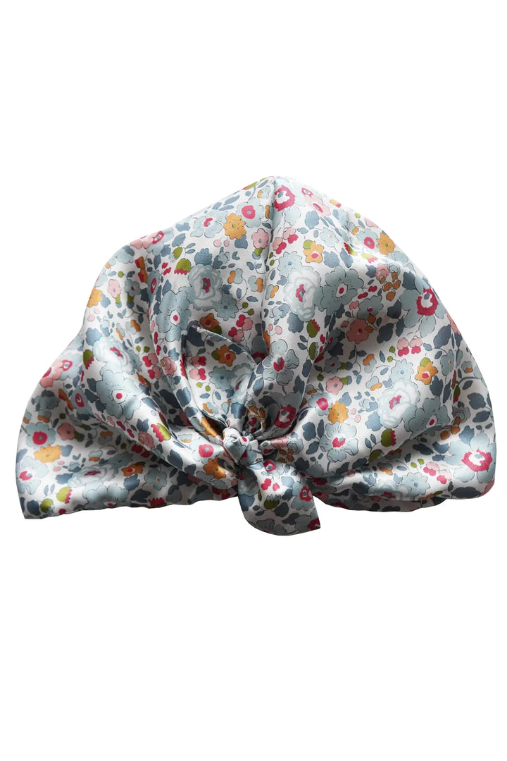 Silk Hair Wrap Turban made with Silk Liberty Fabric Betsy Grey - Coco & Wolf