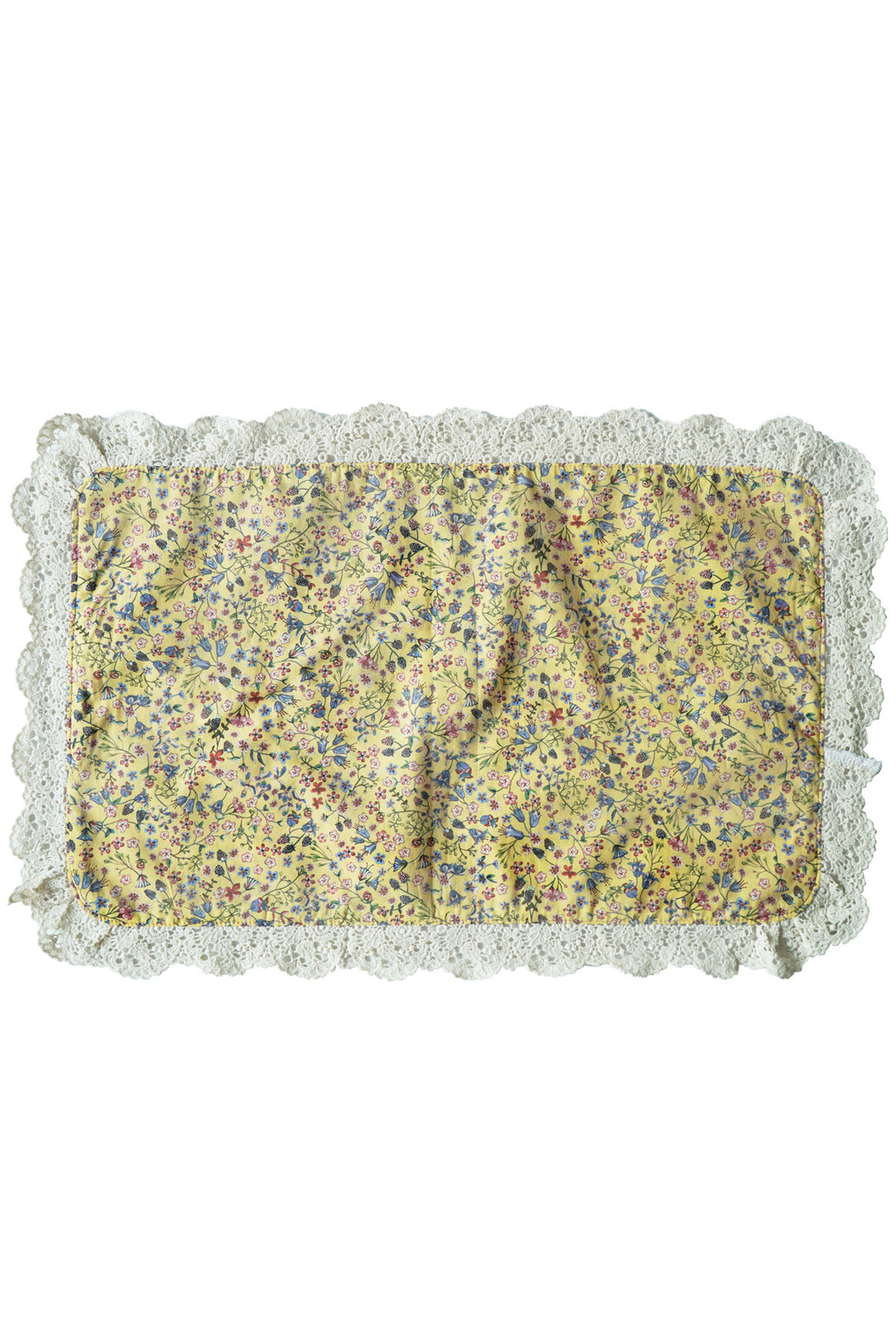 Coco & Wolf × O Pioneers Reversible Lace-Trim Placemat made with CAPEL FLORET & DONNA LEIGH ORGANIC