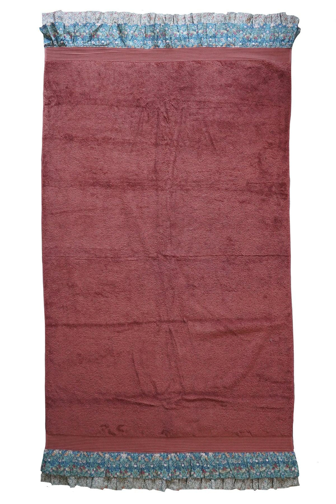 Ruffle Edge Towel made with Liberty Fabric STRAWBERRY THIEF & KATIE & MILLIE