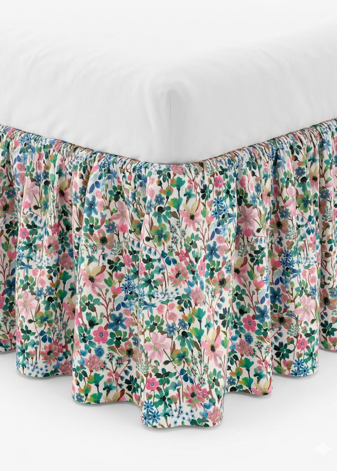 Bedskirt Valance made with Liberty Fabric DREAMS OF SUMMER