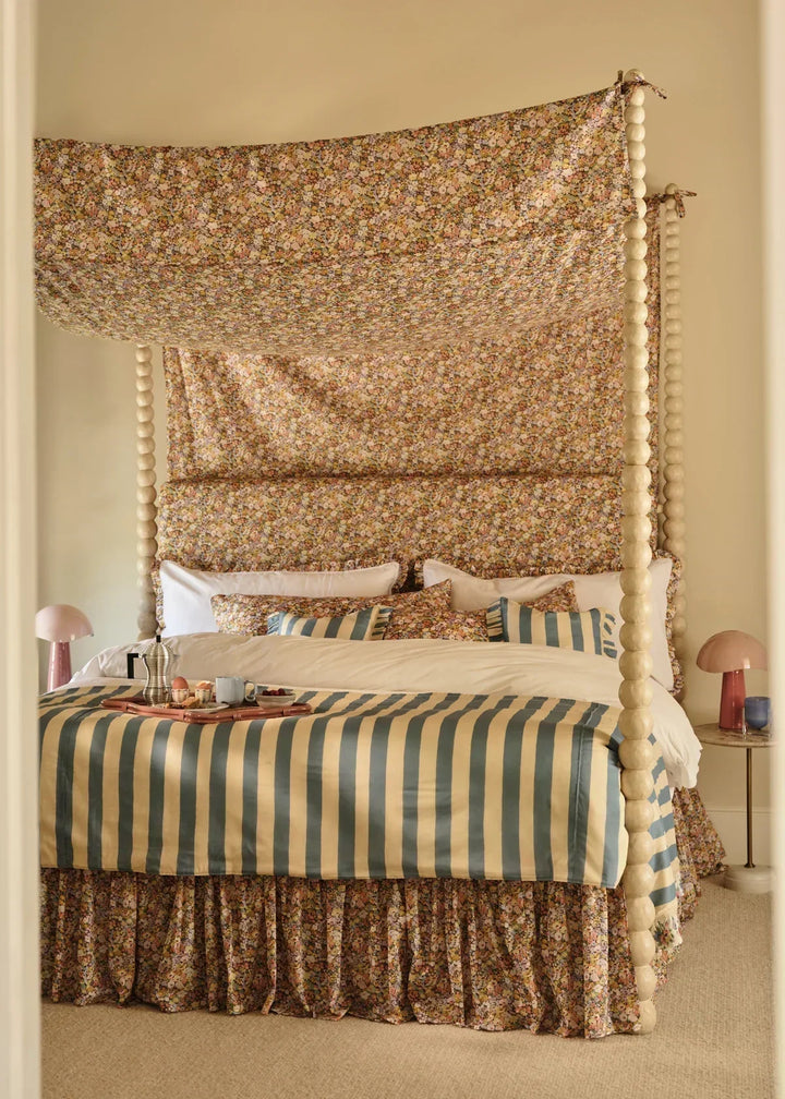 Fitted Sheet made with Liberty Fabric THORPE YELLOW