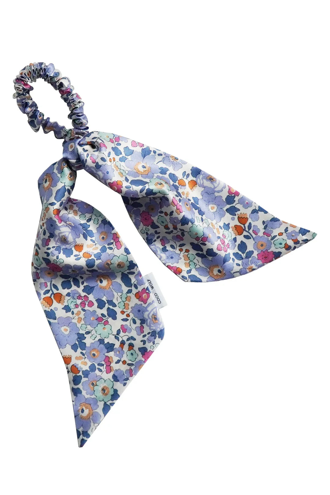 Silk Scarf Hair Scrunchie made with Liberty Fabric BETSY LAVENDER BLUE - Coco & Wolf
