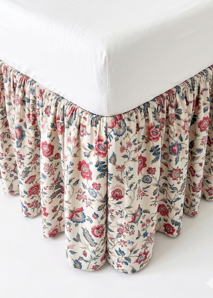 Bedskirt Valance made with Liberty Fabric EVA BELLE