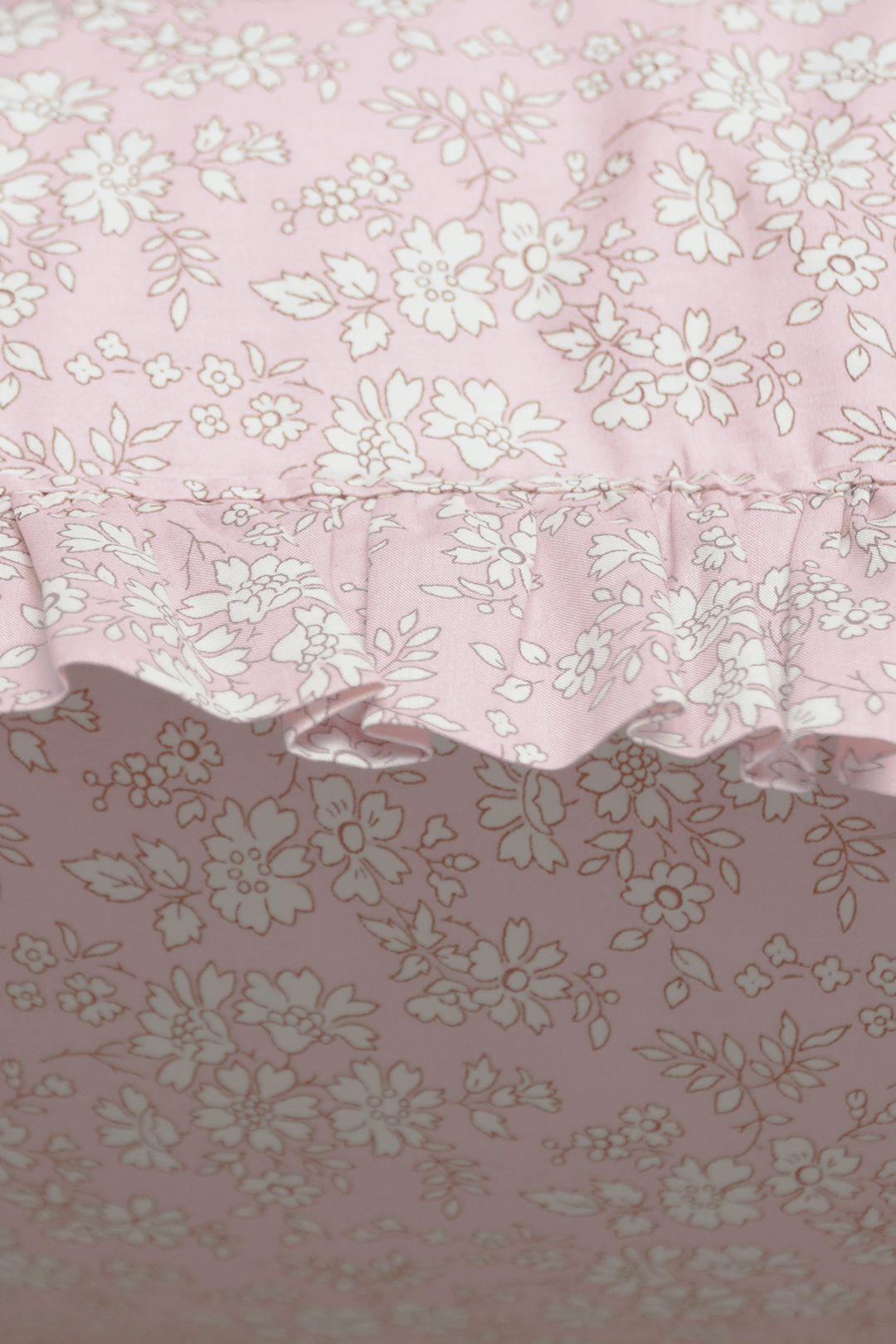 Frill Edge Pillowcase made with Liberty Fabric CAPEL PINK