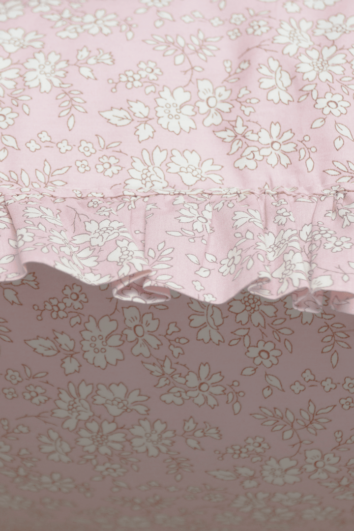 Frill Edge Pillowcase made with Liberty Fabric CAPEL PINK