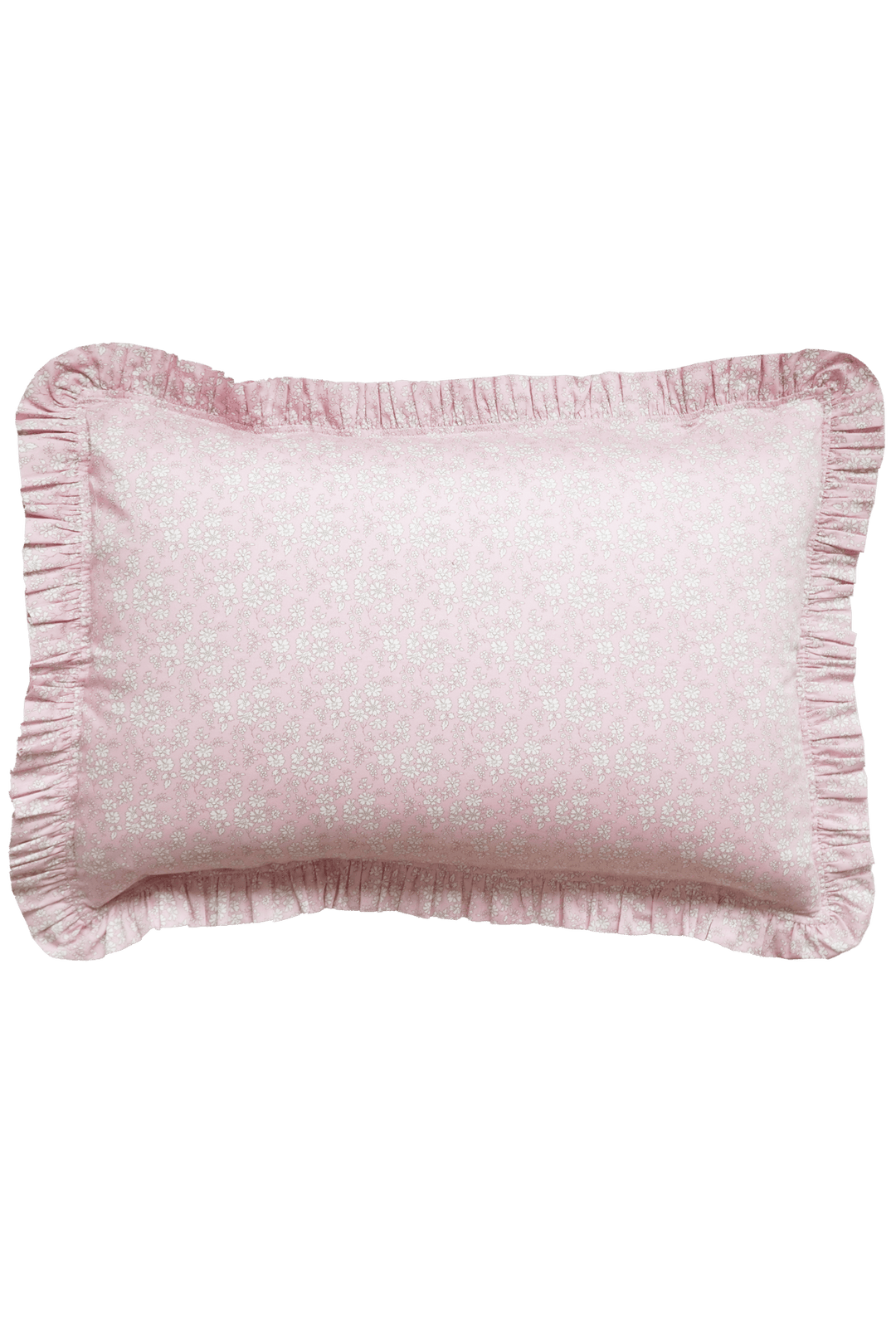 Frill Edge Pillowcase made with Liberty Fabric CAPEL PINK