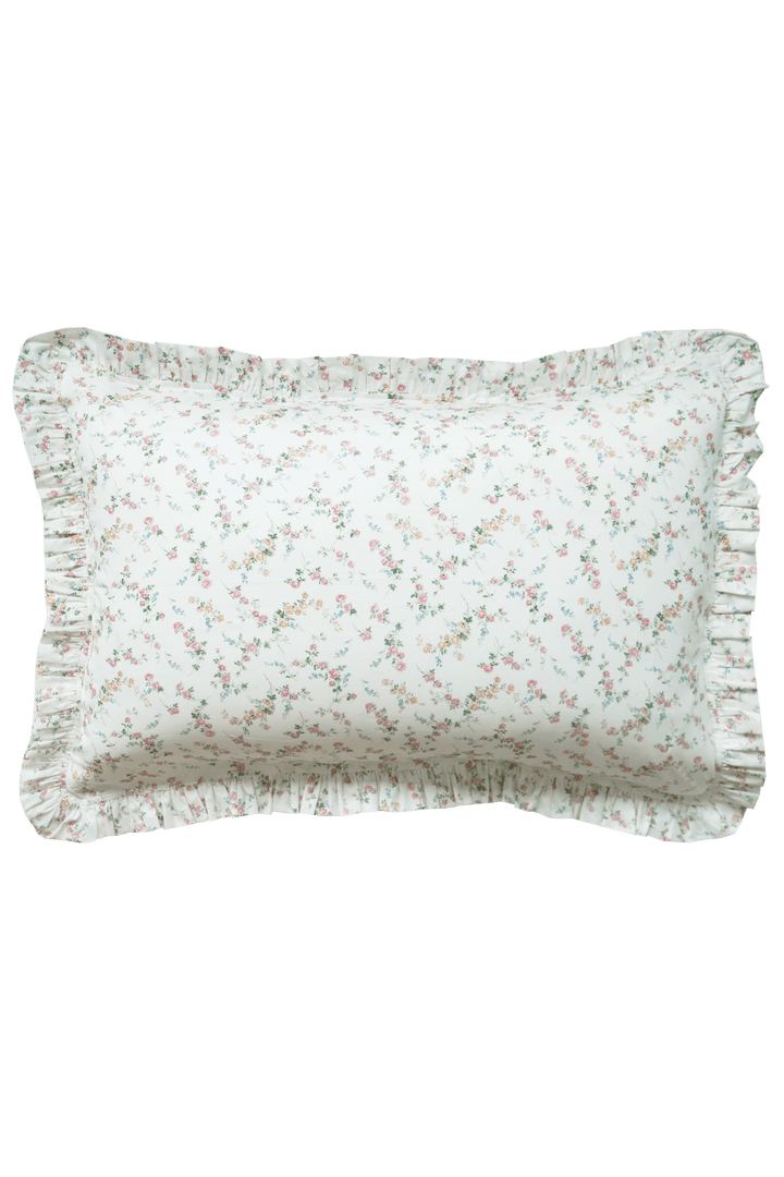 Frill Edge Pillowcase made with Liberty Fabric ELIZABETH