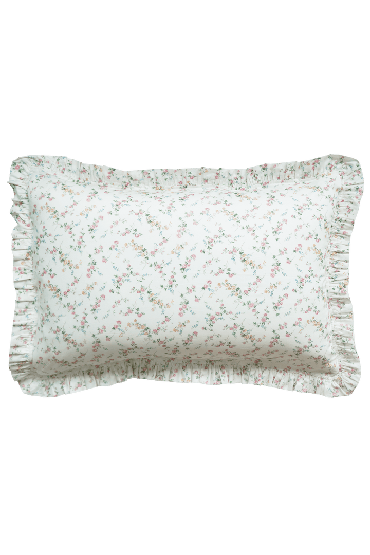 Frill Edge Pillowcase made with Liberty Fabric ELIZABETH