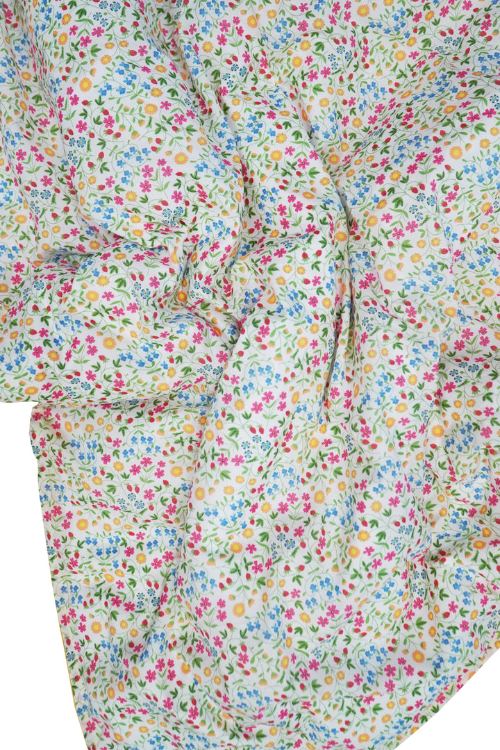 Reversible Heirloom Quilt made with Liberty Fabric LITTLE MIRABELLE & HAYSTACK