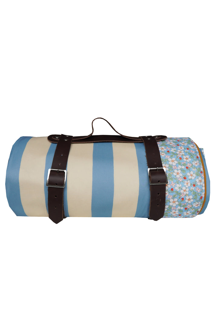 Picnic Blanket made with Liberty Fabric VACATION STRIPE