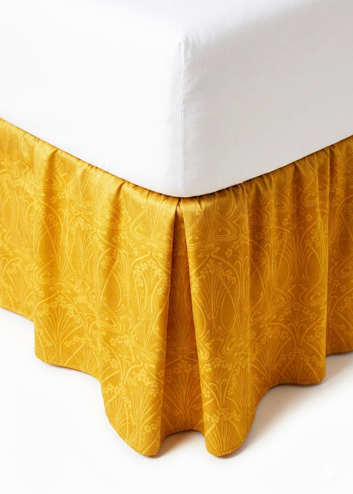 Bedskirt Valance made with Liberty Silk NOUVEAU IANTHE
