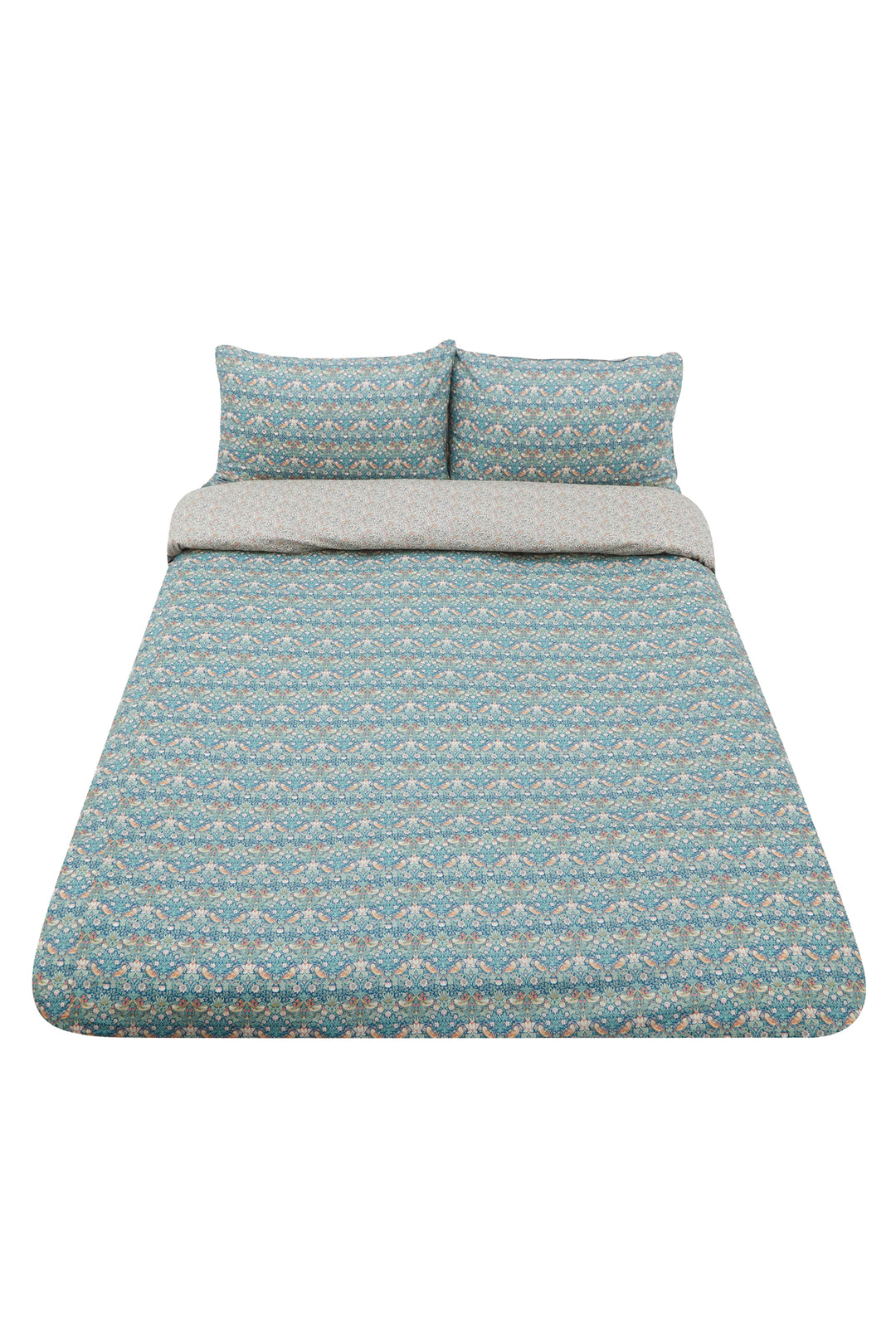 Reversible Duvet Set made with Liberty Fabric STRAWBERRY THIEF & KATIE AND MILLIE ORANGE
