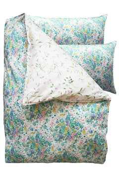 Reversible Duvet Set made with Liberty Fabrics & Bridgerton BOUQUET PARADE & REGAL BLOSSOM