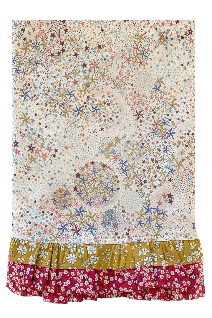 Double Ruffle Edge Tablecloth made with Liberty Fabric ADELAJDA & CAPEL & MITSI VALERIA - Coco & Wolf