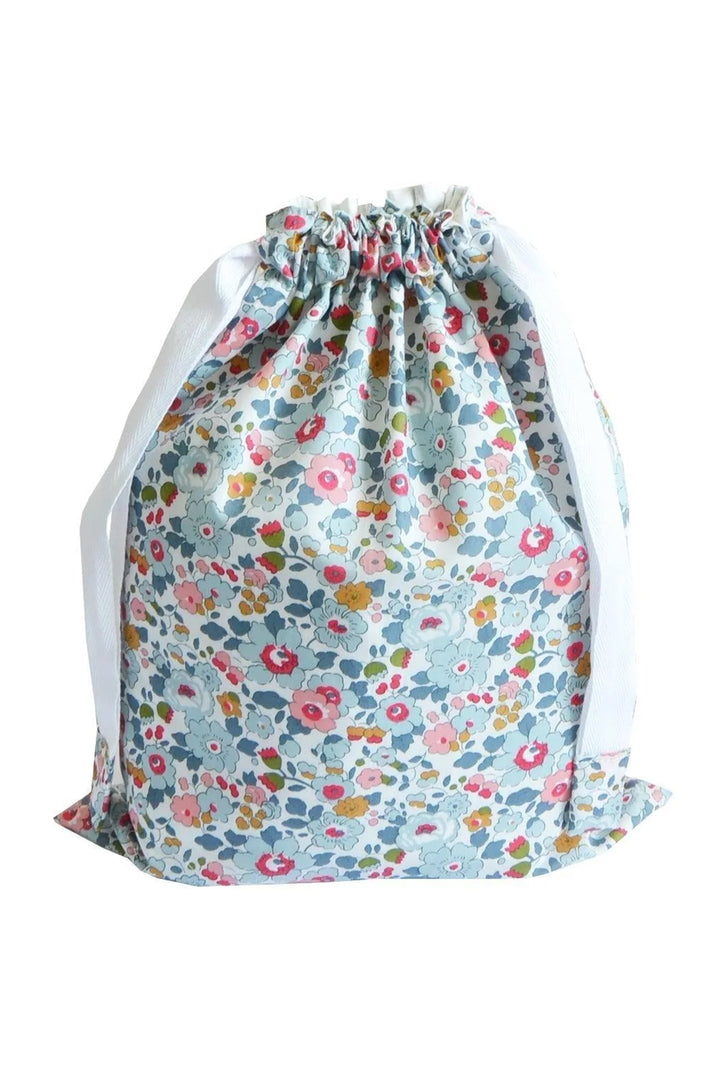 Drawstring Bag made with Liberty Fabric BETSY GREY