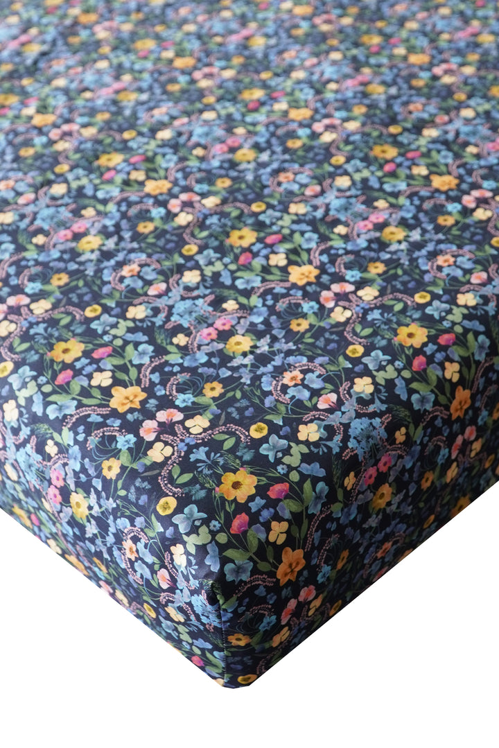 Fitted Sheet made with Liberty Fabric AURORA