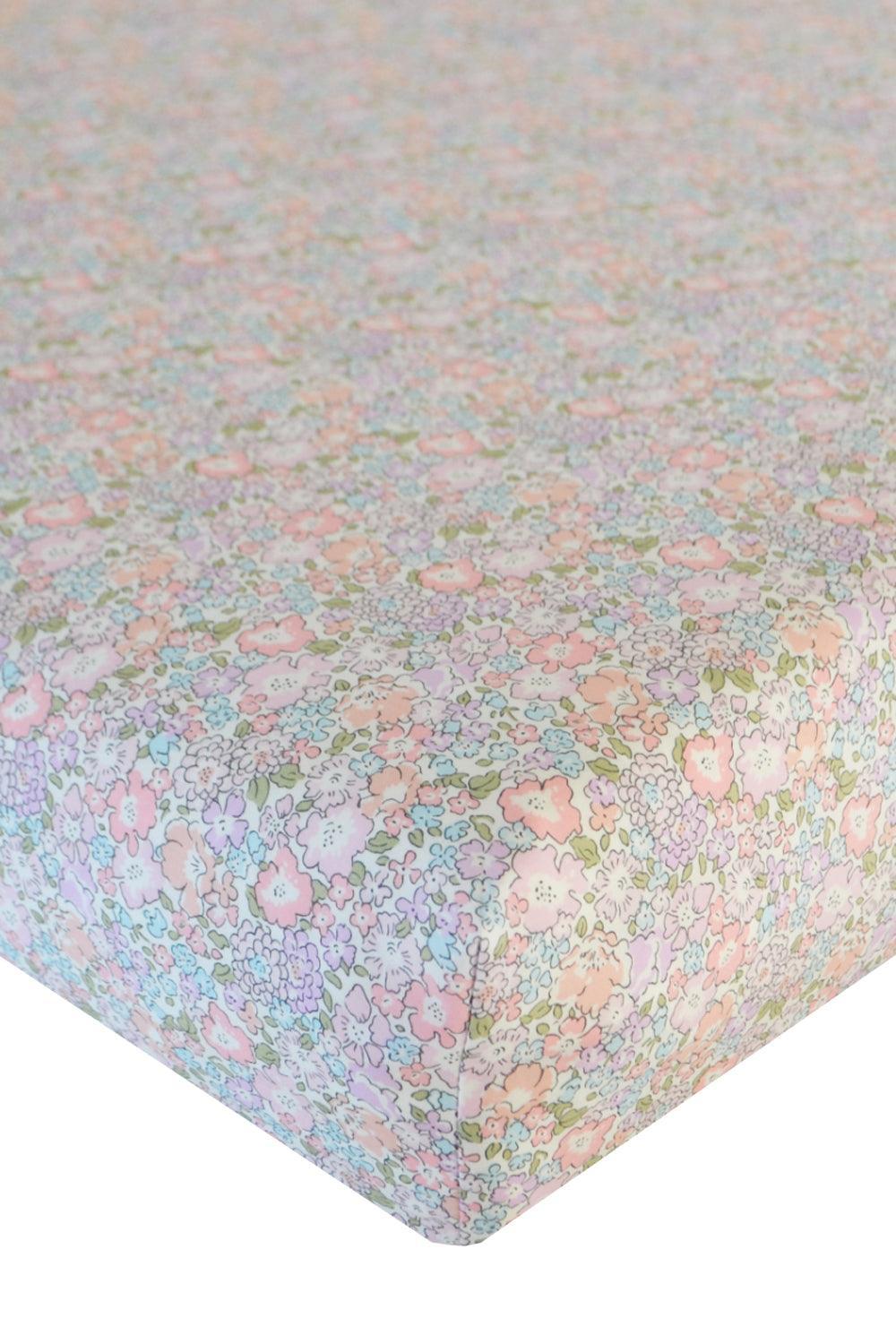 Fitted Sheet made with Liberty Fabric MICHELLE LILAC - Coco & Wolf