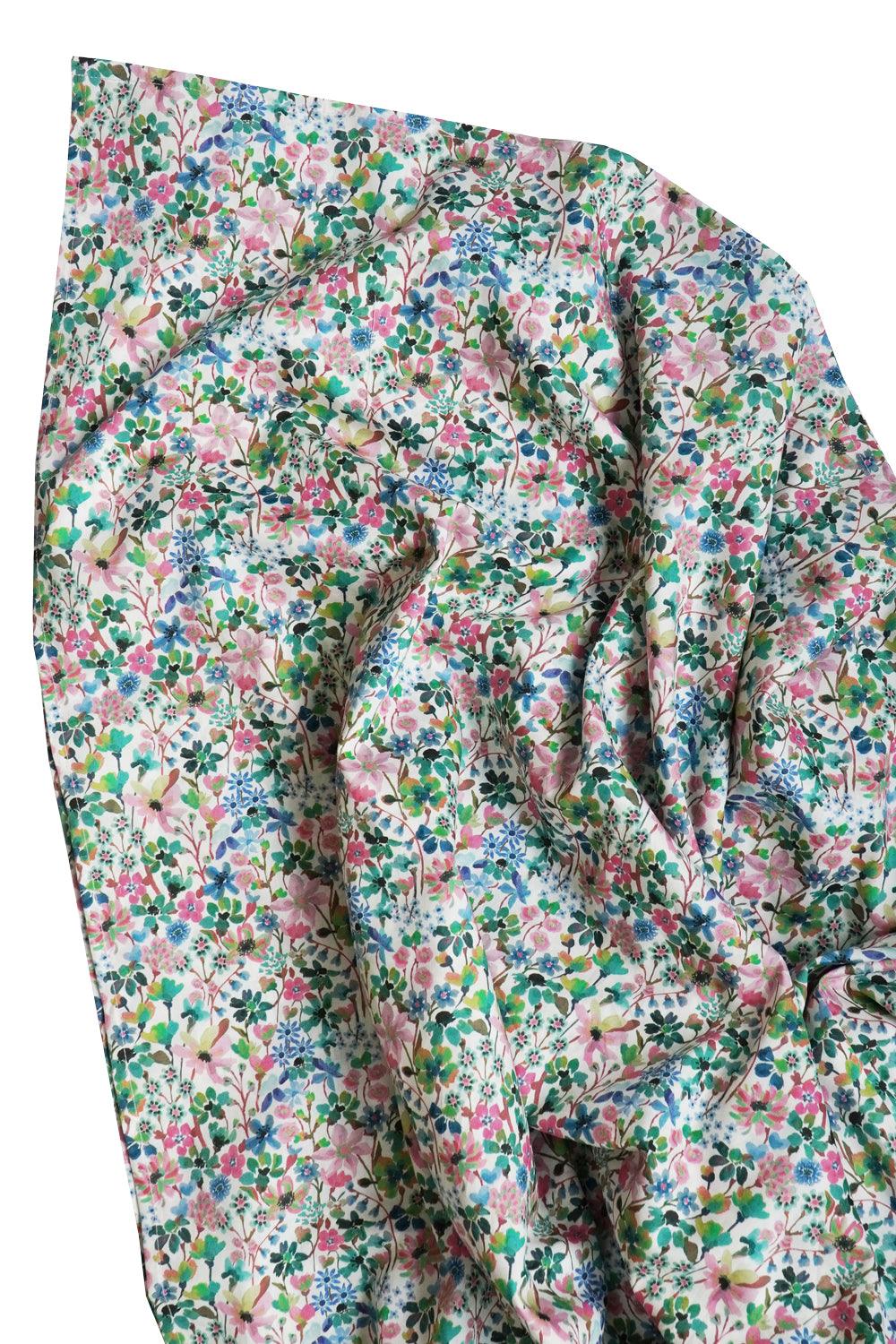 Flat Top Sheet made with Liberty Fabric DREAMS OF SUMMER