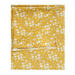 Flat Top Sheet made with Liberty Fabric CAPEL MUSTARD