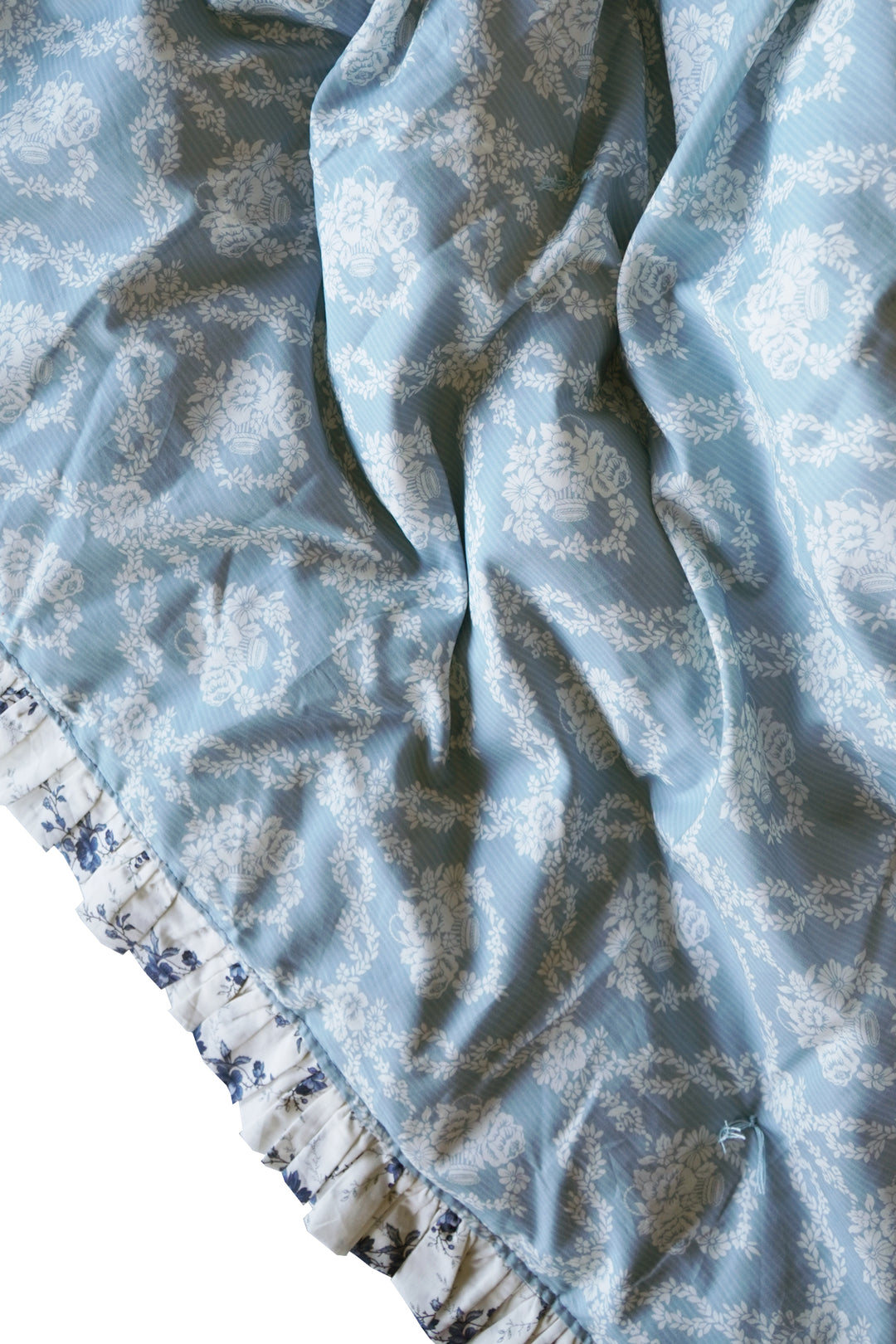 Bridgerton Reversible Ruffle-Edge Heirloom Quilt made with Liberty Fabric AMELIE LUISE & GARLAND HAMPERS