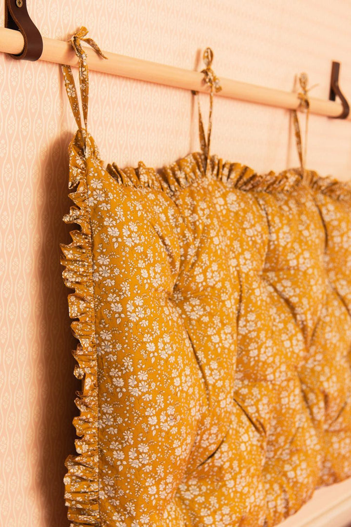 Hanging Headboard made with Liberty Fabric CAPEL MUSTARD - Coco & Wolf