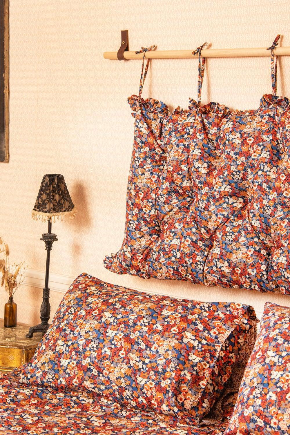 Hanging Headboard made with Liberty Fabric THORPE RUST - Coco & Wolf