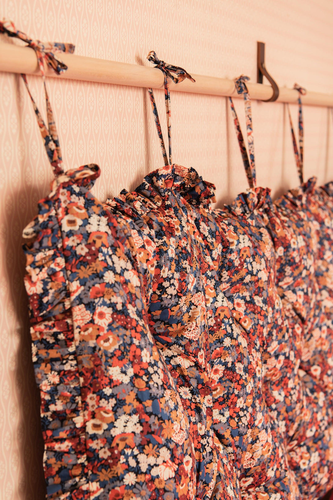 Hanging Headboard made with Liberty Fabric THORPE RUST - Coco & Wolf