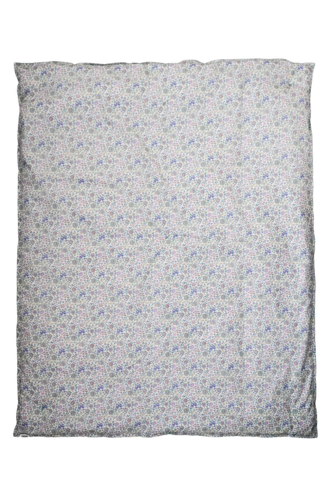 Reversible Heirloom Quilt made with Liberty Fabric VACATION STRIPE TURQUOISE & PURPLE AND FIONA DEVAUX