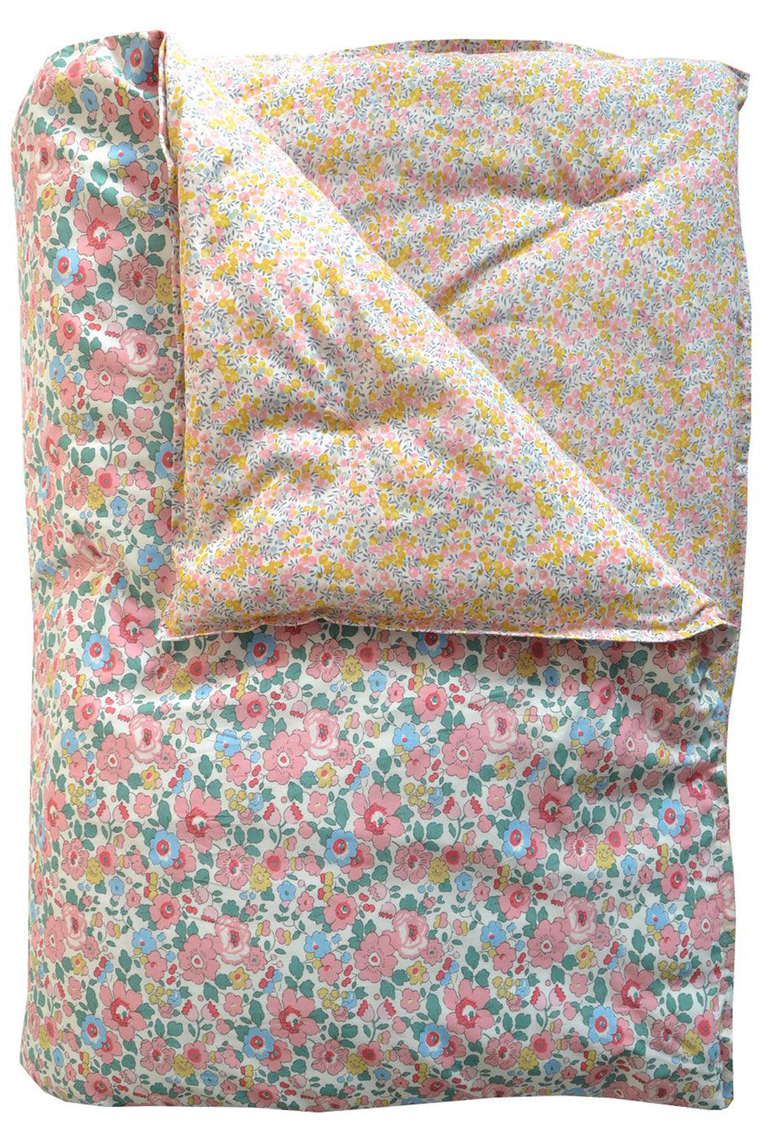 Reversible Heirloom Quilt made with Liberty Fabric BETSY BLOSSOM PINK & WILTSHIRE BUD PINK