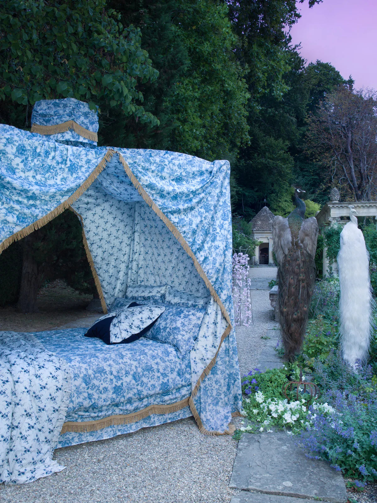 Complete Bedding Set made with Liberty Fabric REGENCY TRAIL CHINA BLUE