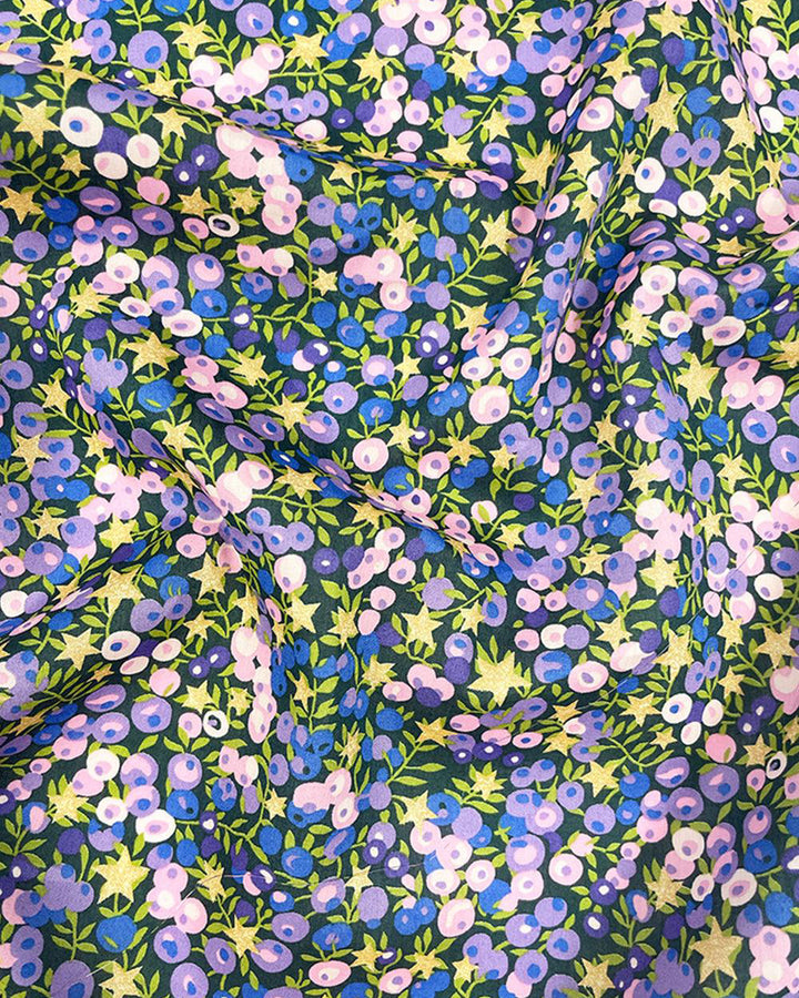 Liberty Fabric Tana Lawn® Cotton WILTSHIRE STARS PURPLE