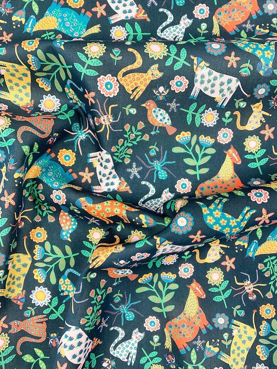 Long Sleeve Dress Liberty Fabric FOLK TAILS - Coco & Wolf