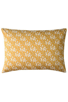 Pillowcase made with Liberty Fabric CAPEL MUSTARD