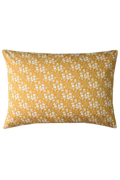Pillowcase made with Liberty Fabric CAPEL MUSTARD