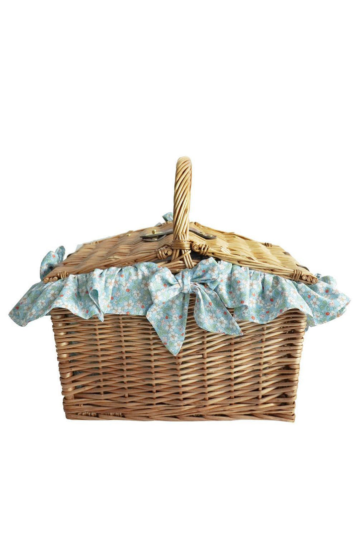 Rectangular Picnic Basket Hamper made with Liberty Fabric PAYSANNE BLOSSOM