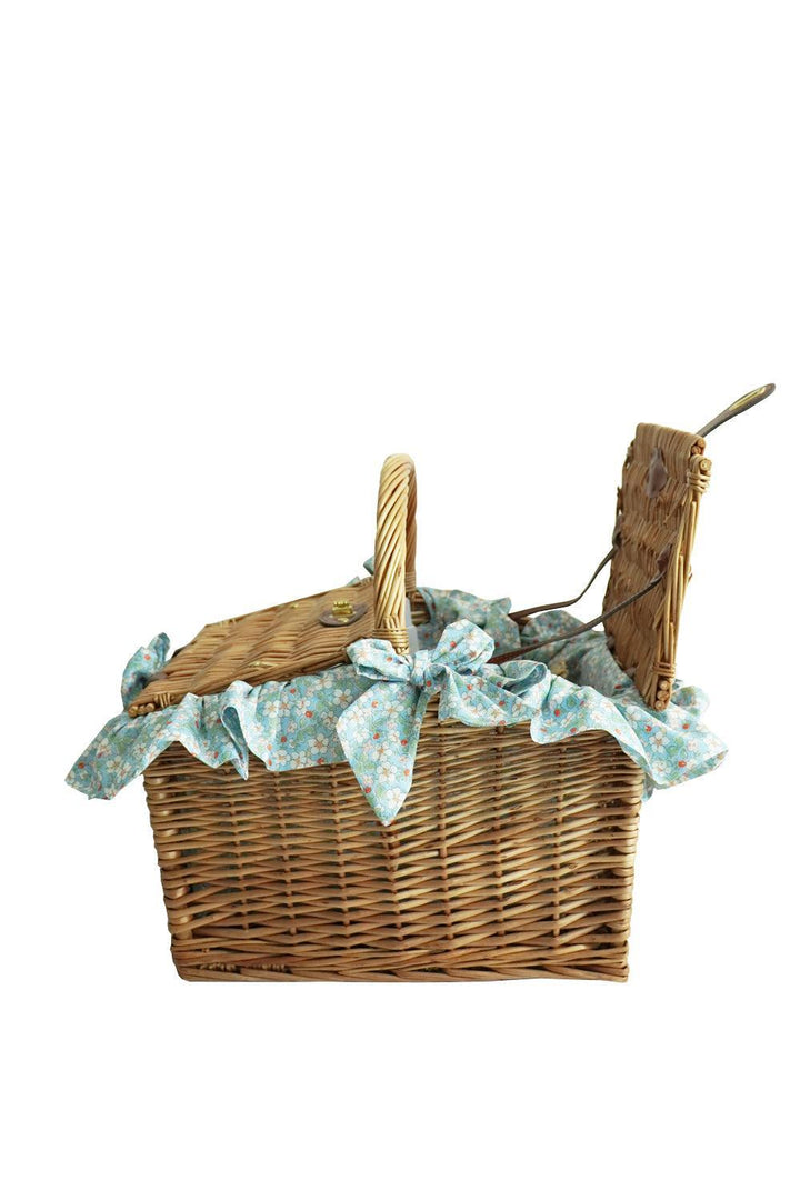 Rectangular Picnic Basket Hamper made with Liberty Fabric PAYSANNE BLOSSOM