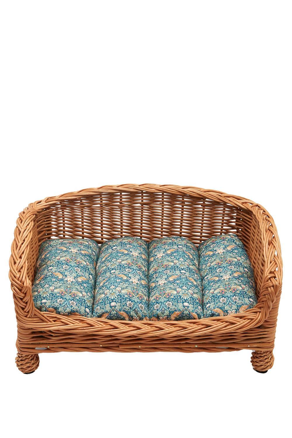 Rectangle Pet Bed made with Liberty Fabric STRAWBERRY THIEF - Coco & Wolf