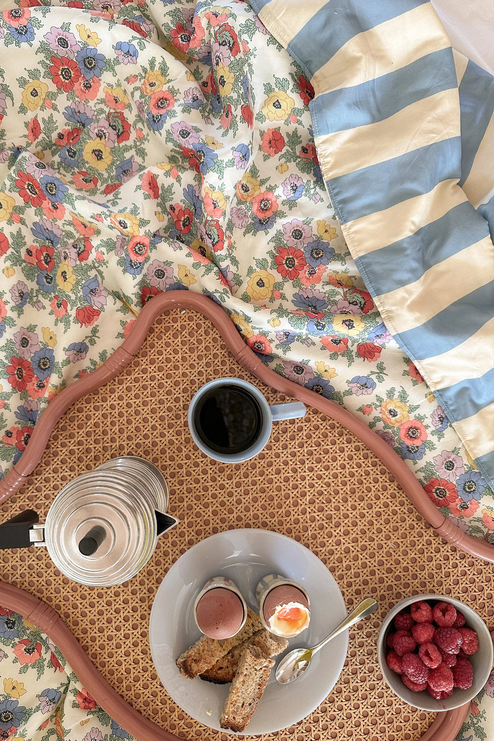 Fitted Sheet made with Liberty Fabric VACATION STRIPE - Coco & Wolf