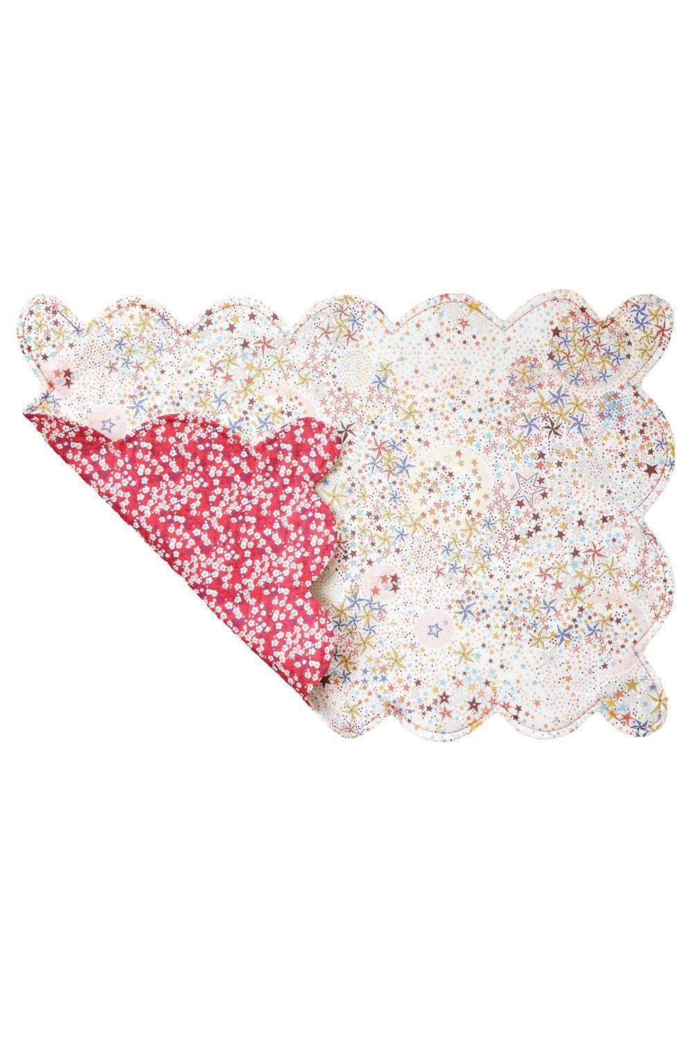 Reversible Scalloped Placemat made with Liberty Fabric MITSI VALERIA & ADELAJDA - Coco & Wolf