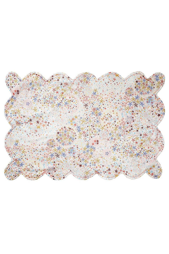 Reversible Scalloped Placemat made with Liberty Fabric MITSI VALERIA & ADELAJDA - Coco & Wolf
