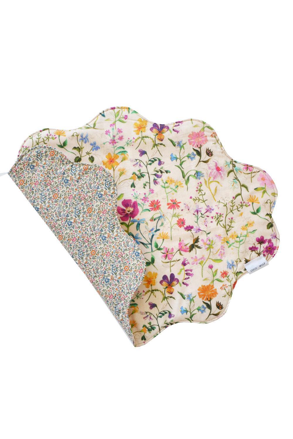 Reversible Wavy Placemat made with Liberty Fabric LINEN GARDEN & KATIE & MILLIE - Coco & Wolf