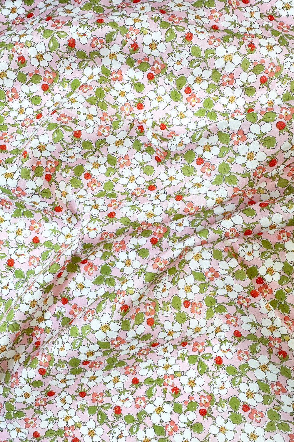 Ruffle Bolster Lumbar Cushion made with Liberty Fabric PAYSANNE BLOSSOM - Coco & Wolf