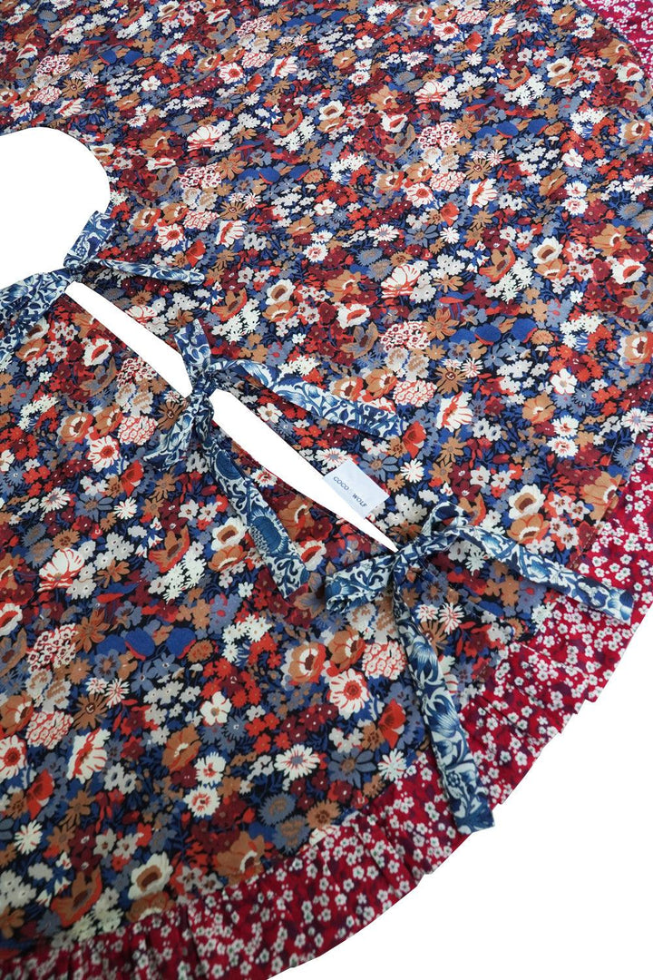Reversible Christmas Tree Skirt made with Liberty Fabric THORPE